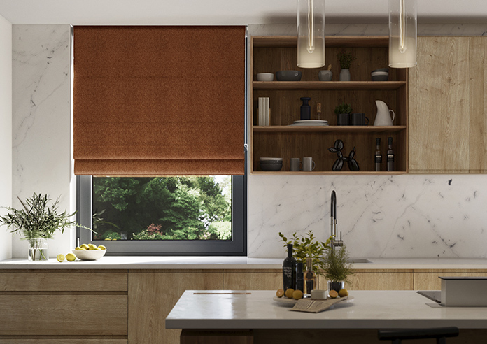 Harris, Burnt Orange - Roman Blind - Image 3